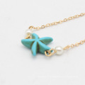 Shangjie OEM Summer Turquoise Starfisf Pearl Simple Anklet Braclets Opal Cheklets Mini Heart Anklets